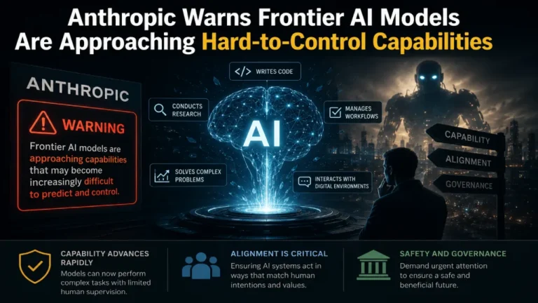 Anthropic Warns Frontier AI Models Are Approaching Hard-to-Control Capabilities