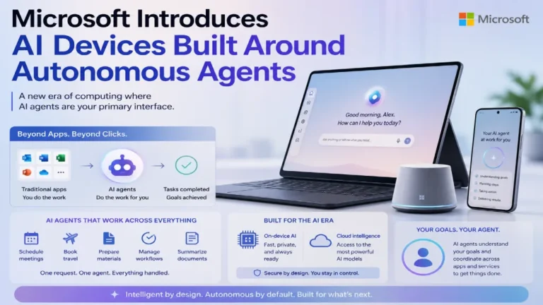 Microsoft Introduces AI Devices Built Around Autonomous Agents